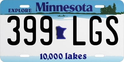 MN license plate 399LGS