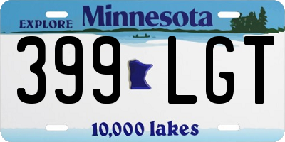 MN license plate 399LGT