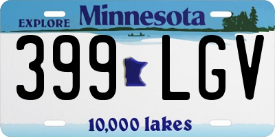 MN license plate 399LGV