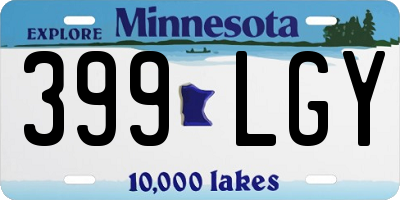 MN license plate 399LGY