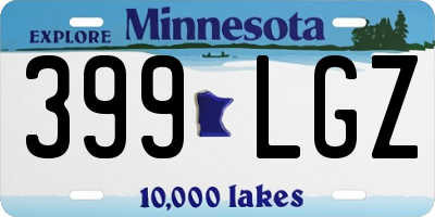 MN license plate 399LGZ
