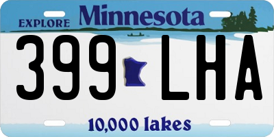 MN license plate 399LHA