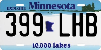 MN license plate 399LHB