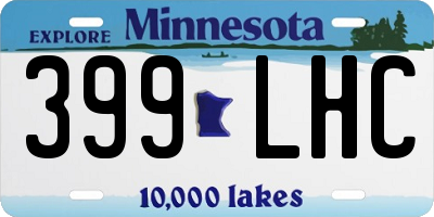 MN license plate 399LHC