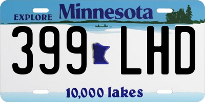 MN license plate 399LHD