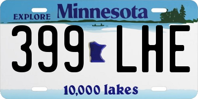 MN license plate 399LHE