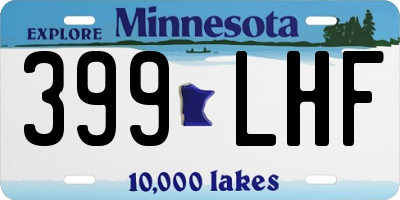 MN license plate 399LHF