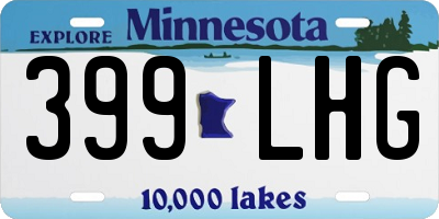 MN license plate 399LHG