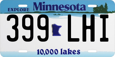 MN license plate 399LHI