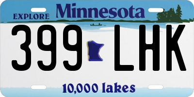 MN license plate 399LHK