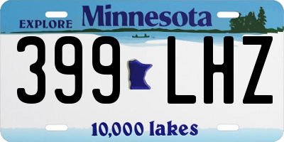 MN license plate 399LHZ