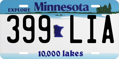 MN license plate 399LIA