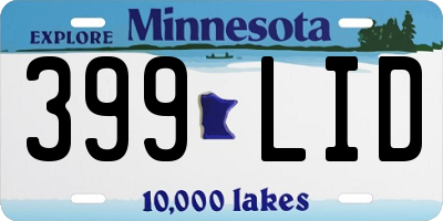 MN license plate 399LID