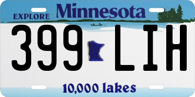 MN license plate 399LIH