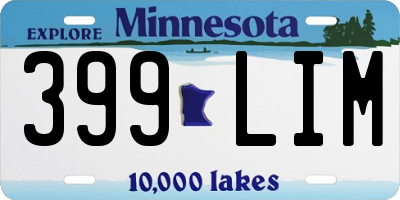 MN license plate 399LIM