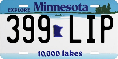 MN license plate 399LIP