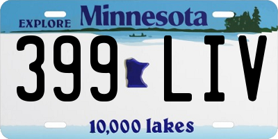 MN license plate 399LIV
