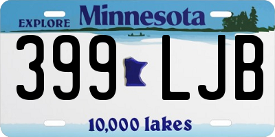 MN license plate 399LJB