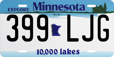 MN license plate 399LJG