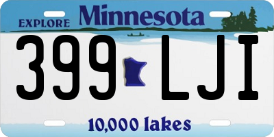 MN license plate 399LJI