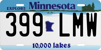 MN license plate 399LMW