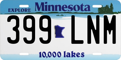 MN license plate 399LNM
