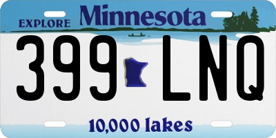 MN license plate 399LNQ