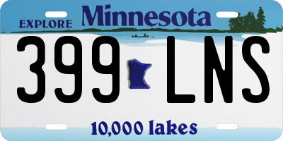 MN license plate 399LNS