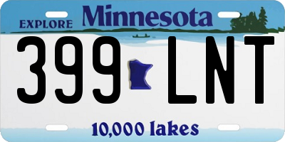 MN license plate 399LNT