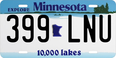 MN license plate 399LNU