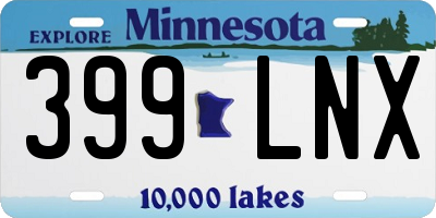 MN license plate 399LNX