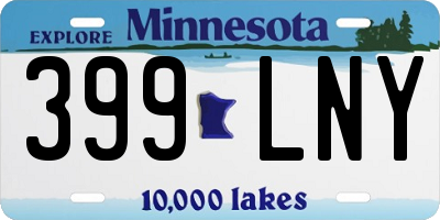 MN license plate 399LNY