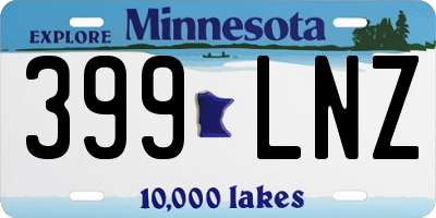 MN license plate 399LNZ