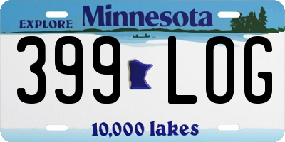 MN license plate 399LOG
