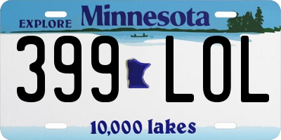 MN license plate 399LOL