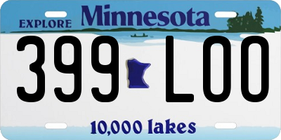 MN license plate 399LOO