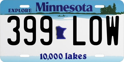 MN license plate 399LOW