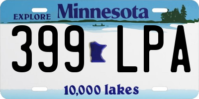 MN license plate 399LPA