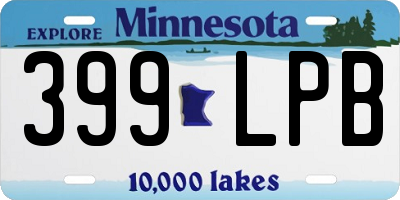 MN license plate 399LPB