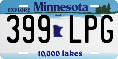 MN license plate 399LPG