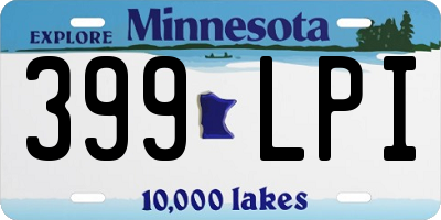 MN license plate 399LPI