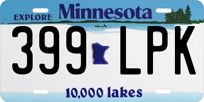 MN license plate 399LPK