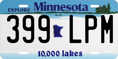 MN license plate 399LPM