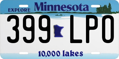 MN license plate 399LPO