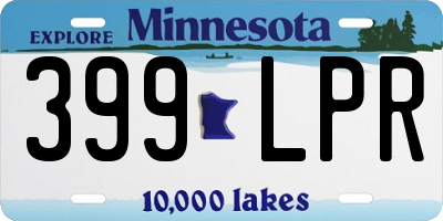 MN license plate 399LPR