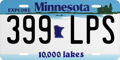 MN license plate 399LPS