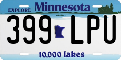 MN license plate 399LPU