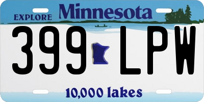 MN license plate 399LPW