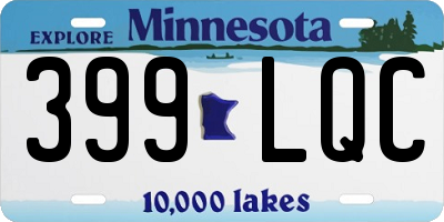MN license plate 399LQC