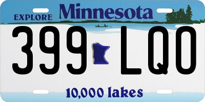 MN license plate 399LQO
